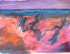 Abstract I by Fred Schimmel, mixed media on Fabriano 50% cotton paper, offered Apr 2015