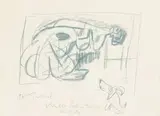 Tu-tu by Walter Battiss, colour pencil crayon, sold Apr 2015