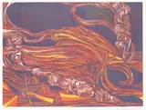 Veld Fire by Cecil Skotnes, colour woodcut, sold Apr 2015