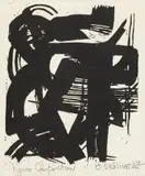 Figure Composition by Cecil Skotnes, linocut, sold Apr 2015