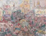 Max Wolpe, London Scene, oil on canvas