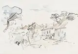 Cape Cottages by Gregoire Boonzaier, watercolour, offered Apr 2015