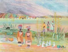 Catherine Paynter, Transkei Landscape, oil on canvas