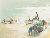 Marjorie Wallace, Fishermen on the Beach