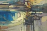 Christina Aletta (Christa) Botha, On the Shore, oil on canvas laid down on board