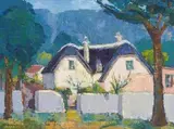 Josef Osser, Newlands Cottages, Cape, oil on board