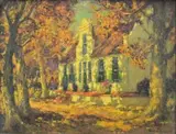 Edward Roworth, Rhone, Groot Drakenstein, oil on board
