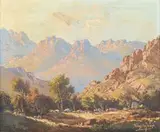 Tinus de Jongh, Mountainous Landscape, oil on canvas