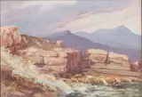 Allerley Glossop, Seascape, oil on cardboard