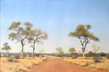 Francois Koch, Road through the Bushveld, oil on canvas