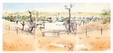 Ulrich Schwanecke, Namibian Boundary Fence, Triptych