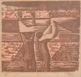 Peter Clarke, Bathers Undressing in the Wind