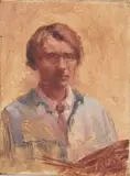 Allerley Glossop, Self Portrait, oil on canvas