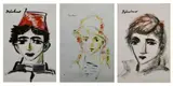 Carl Büchner, Portrait of a Boy in a Hat; and two Portraits of Boys, mixed media on paper