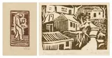 Peter Clarke, Simon's Town Location; Sowing Seeds, linocuts