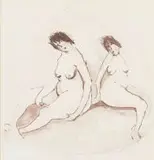Female Nudes by Pieter van der Westhuizen, watercolour, offered Apr 2015