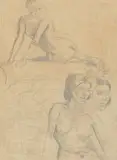 Maggie Laubser, Nude Study, pencil