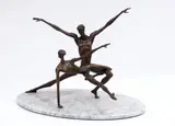 Maureen Quin, Ballet Dancers, bronze, mounted on a marble base