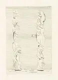 Henry Moore, Two Standing Figures, etching