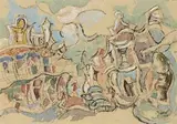 Street Scene by Gregoire Boonzaier, watercolour, sold Jun 2015