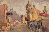 Gregoire Boonzaier, Street with Table Mountain