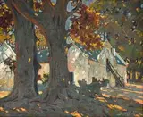 Sydney Carter, La Dauphine, Franschhoek, oil on canvas laid down on board