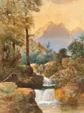 Thomas Bowler, Stream in a Wooded Landscape