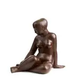 Florian Wozniak, Seated Nude, bronze with a brown patina