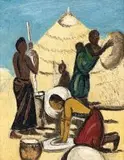 Pranas Domšaitis, Bantu Women Grinding Mealies