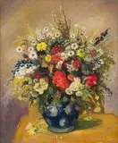 Pranas Domšaitis, Still Life with Flowers