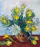 François Krige, Proteas, oil on artist's board