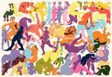 Orgy 5 by Walter Battiss, colour screenprint, sold Jun 2015