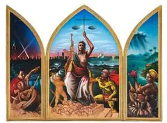 Braam Kruger, Justice, oil on panel