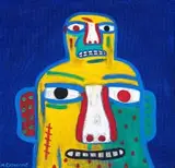 Norman Catherine, Head on a Head, oil on canvas