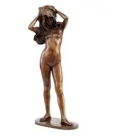James Butler, Young Girl, bronze with a verdigris patina