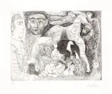 Pablo Picasso, Rêve de Marin: Des femmes dans chaque port, etching