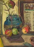 Still Life with a Vase of Pomegranates by Irma Stern, oil on canvas, sold Jun 2015