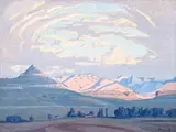 Farmlands, Free State by Jacobus Hendrik Pierneef, oil on canvas, sold Jun 2015