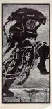 Telephone Lady by William Kentridge, linocut on Tableau rice paper, sold Jun 2015