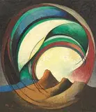 Herfswind by Johannes Meintjes, oil on board, sold Nov 2014