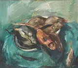 Clément Serneels, Fish, oil on canvas