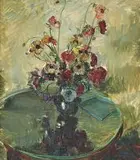 Clément Serneels, Still Life with Anemones, oil on canvas