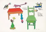 The Home I Inhabit by Walter Battiss, colour screenprint, sold Nov 2014