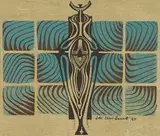 Bettie Cilliers-Barnard, Abstract with Figurative Form