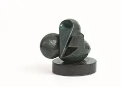 Interlocking by Edoardo Villa, bronze with a verdigris patina, mounted on a marble base, sold Nov 2014