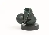 Edoardo Villa, Interlocking, bronze with a verdigris patina, mounted on a marble base