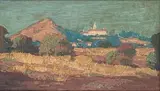 Meintjeskop and the Union Buildings by Jacobus Hendrik Pierneef, oil on canvas laid down on board, sold Nov 2014