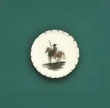 Picador by Pablo Picasso, partially glazed terre de faïence turned round plate, sold Nov 2014