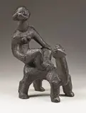 Sydney Kumalo, Man on Beast, bronze with a black patina