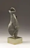 Edoardo Villa, Heraldic Figure, bronze with a grey patina; mounted on a steel base